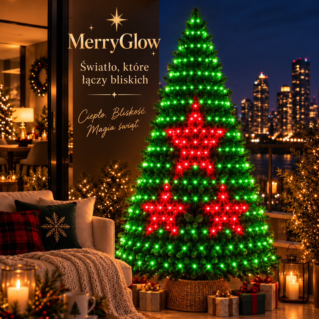MerryGlow — Świąteczne lampki choinkowe LED